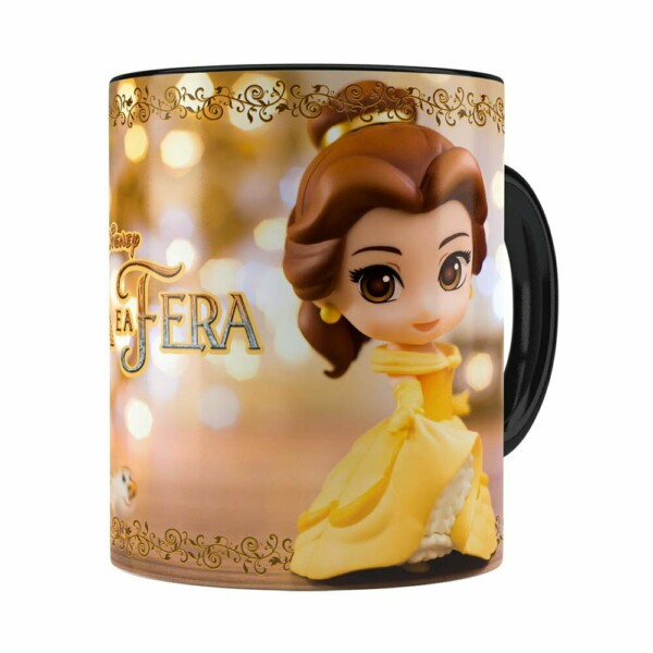 Caneca Bela E A Fera 3d Print Preta