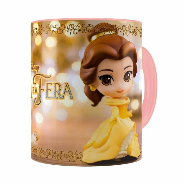 Caneca Bela E A Fera 3d Print Rosa