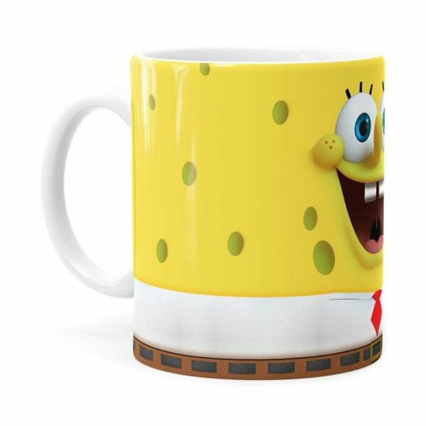 Caneca Bob Esponja 3d Print Branca