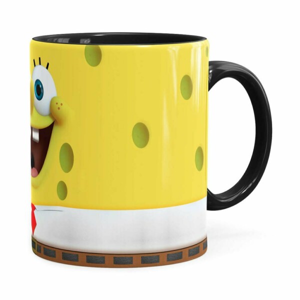 Caneca Bob Esponja 3d Print Preta