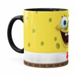 Caneca Bob Esponja 3d Print Preta