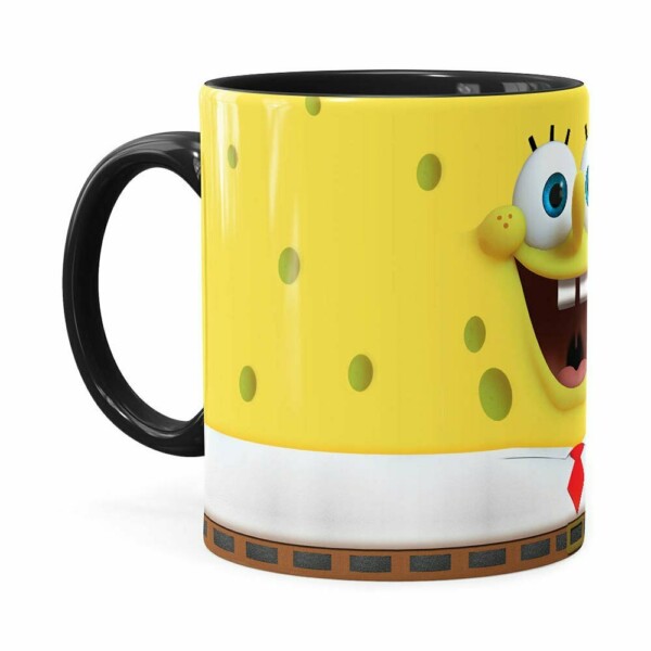 Caneca Bob Esponja 3d Print Preta