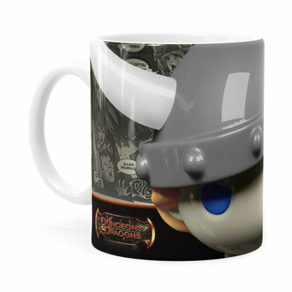 Caneca Bobby 3d Print Caverna Do Dragão Branca