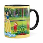 Caneca Branca De Neve E Os 7 Anões Preta