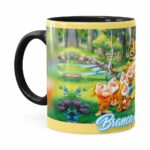 Caneca Branca De Neve E Os 7 Anões Preta
