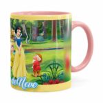 Caneca Branca De Neve E Os 7 Anões Rosa