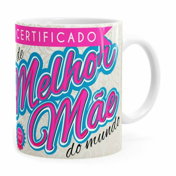 Caneca Certificado Melhor Mãe Branca