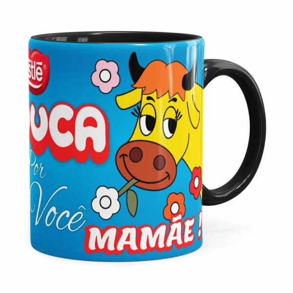 Caneca Mãe Louca Por Você Preta