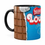 Caneca Mãe Louca Por Você Preta