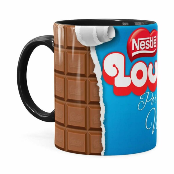 Caneca Mãe Louca Por Você Preta