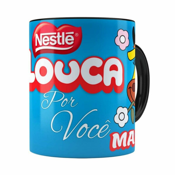 Caneca Mãe Louca Por Você Preta