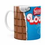 Caneca Chocolate Louca Por Você Branca