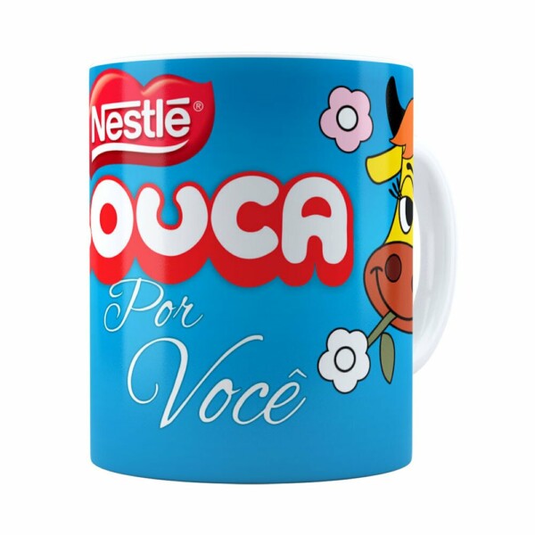 Caneca Chocolate Louca Por Você Branca