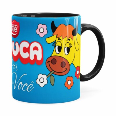 Caneca Chocolate Louca Por Você Preta
