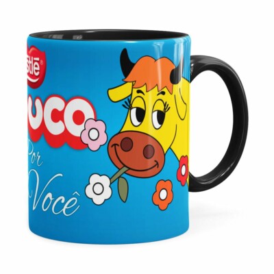 Caneca Chocolate Louco Por Você Preta