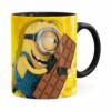 Caneca Chocolate Minions Meu Chocolate Favorito V01 Preta
