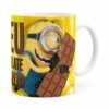 Caneca Chocolate Minions Meu Chocolate Favorito V02 Branca