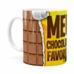 Caneca Chocolate Minions Meu Chocolate Favorito V02 Branca