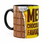 Caneca Chocolate Minions Meu Chocolate Favorito V02 Preta