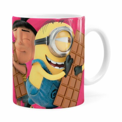 Caneca Chocolate Minions Meu Chocolate Favorito V03 Branca