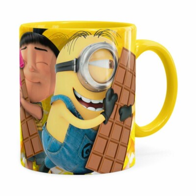 Caneca Chocolate Minions Meu Chocolate Favorito V04 Amarela