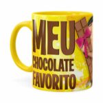 Caneca Chocolate Minions Meu Chocolate Favorito V04 Amarela