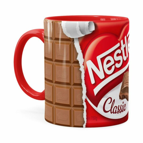 Caneca Chocolate Nestle Classic Ao Leite Vermelha
