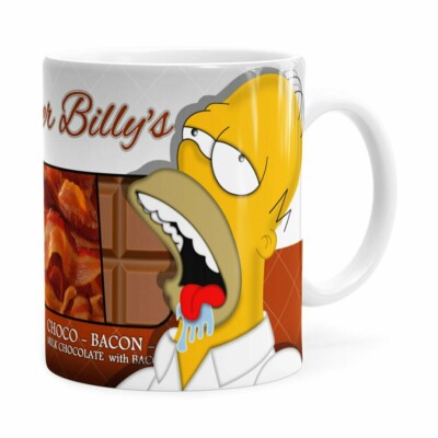 Caneca Chocolate Os Simpsons Farmer Billys Homer Branca