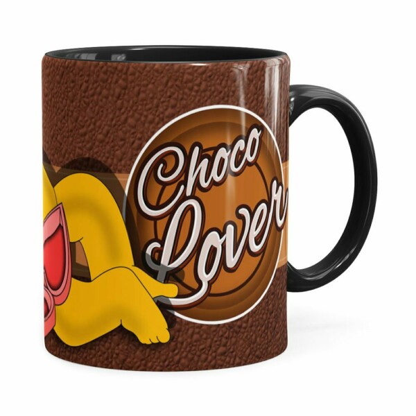 Caneca Chocolate Os Simpsons Homer Choco Lover Preta