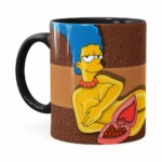Caneca Chocolate Os Simpsons Marge Choco Lover Preta