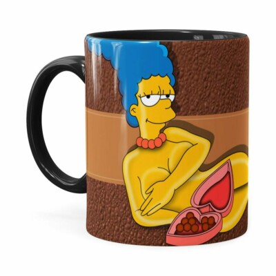 Caneca Chocolate Os Simpsons Marge Choco Lover Preta