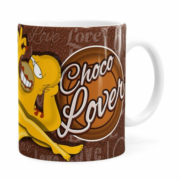 Caneca Chocolate Os Simpsons Marge E Homer Branca