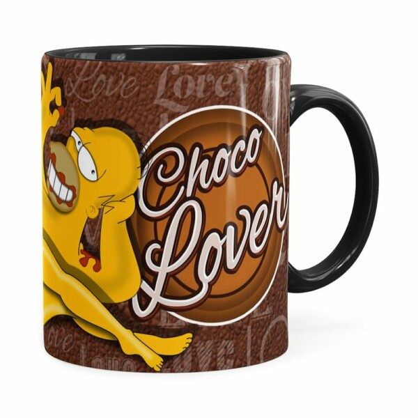 Caneca Chocolate Os Simpsons Marge E Homer Preta