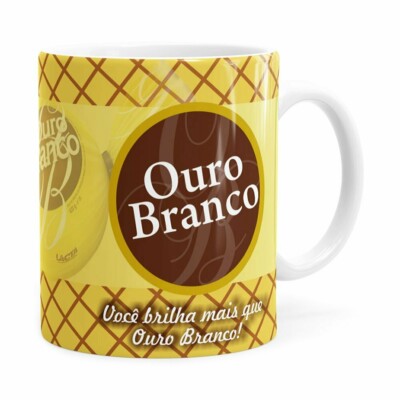 Caneca Chocolate Ouro Branco Branca