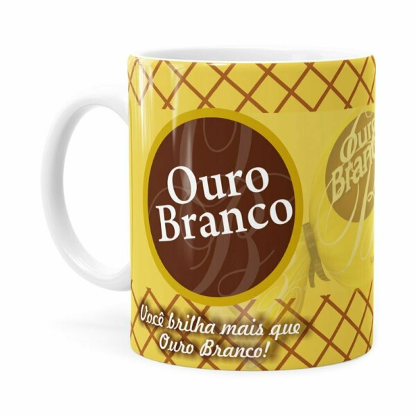 Caneca Chocolate Ouro Branco Branca