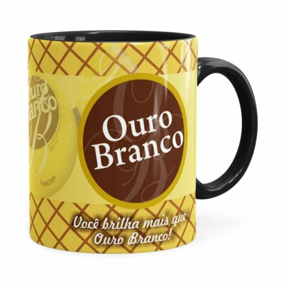Caneca Chocolate Ouro Branco Preta
