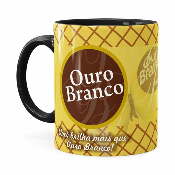 Caneca Chocolate Ouro Branco Preta