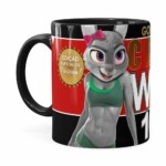Caneca Chocolate Páscoa Choco Whey Girl Preta