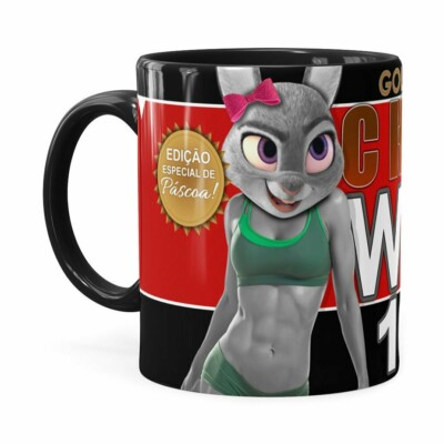 Caneca Chocolate Páscoa Choco Whey Girl Preta