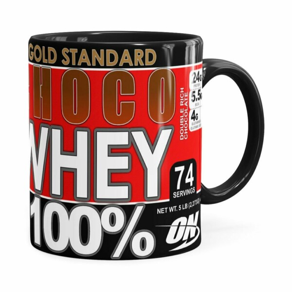 Caneca Chocolate Páscoa Choco Whey Preta