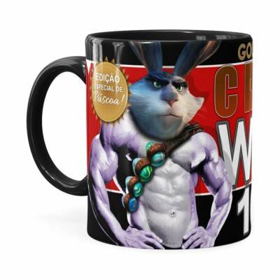 Caneca Chocolate Páscoa Choco Whey Preta