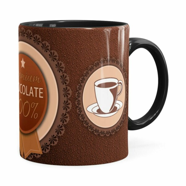 Caneca Chocolate Premium Chocolate 100% Preta