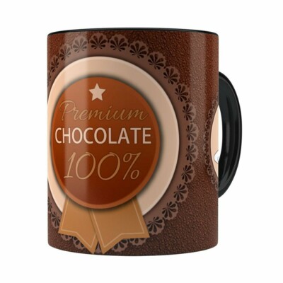 Caneca Chocolate Premium Chocolate 100% Preta