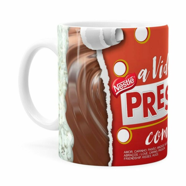 Caneca Chocolate Prestígio Mensagem Branca