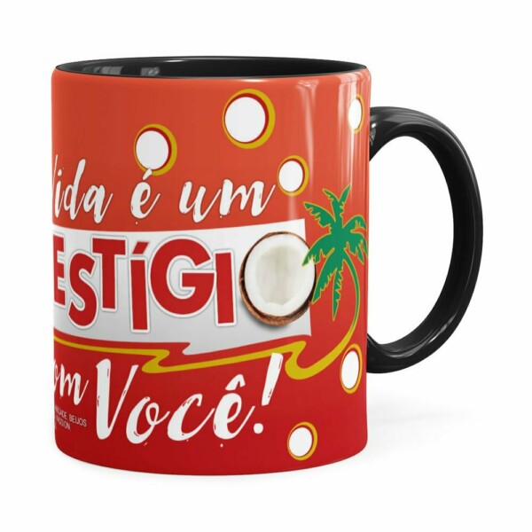 Caneca Chocolate Prestígio Mensagem Preta