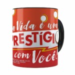 Caneca Chocolate Prestígio Mensagem Preta
