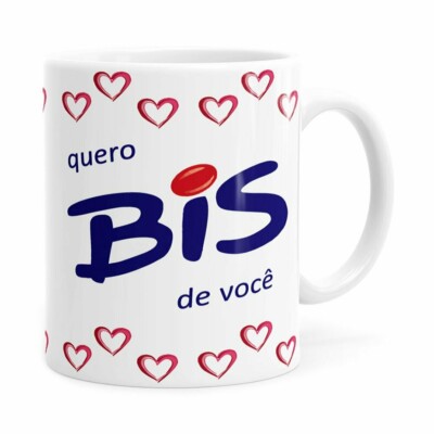 Caneca Chocolate Quero Bis De Você Branco Branca