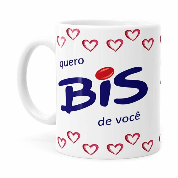 Caneca Chocolate Quero Bis De Você Branco Branca