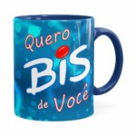 Caneca Chocolate Quero Bis De Você V01 Azul Escuro