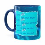 Caneca Chocolate Quero Bis De Você V01 Azul Escuro